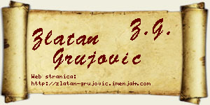 Zlatan Grujović vizit kartica